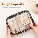 Clear Makeup Bags with Zipper, TSA Approved Travel Toiletry Bag, 3-Pack (Large, Small & Mini) Clear Cosmetic Bag, Waterproof Make Up Bag for Women, Car Bag Organizer & Car Organization Essentials
