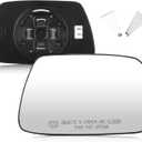 Passenger Right Side Mirror Glass with Heated Fit for Jeep Grand Cherokee 2005-2010, Replacement for 5142874AA