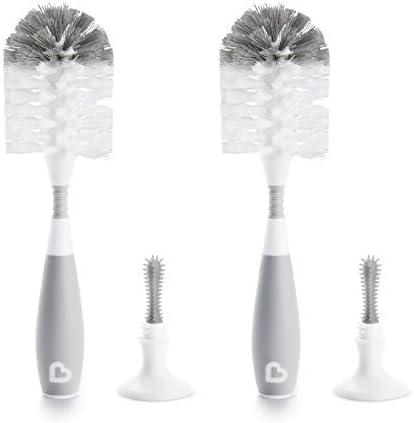 Munchkin® Bristle™ Bottle Brush, Grey, 2 Pack