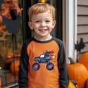 Pumpkin Shirt Toddler Halloween Shirt for Kids Boys Girls Halloween T-Shirts Ghost Clothes Long Sleeve Cotton Tee 2T-8Y