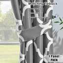 Melodieux Moroccan Fashion Room Darkening Blackout Grommet Top Curtains, 100 by 96 Inch, Grey (1 Panel)