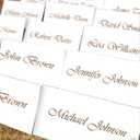 Hamilco White Tent Place Cards 2.5x8-80lb Cover Heavyweight Pre-Scored Folded Name Cards for Meetings, Events, Banquets, Weddings & Conferences (100 Pack), Size 2 1/2" x 8" - White
