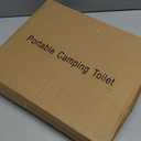 Portable Camping Toilet, Foldable Toilet for Adults with Detachable Phone Shelf and Toilet Paper Holder, Waterproof Porta Potty with Lid for Camping, Hiking, RV Travel, Road Trips (Black)