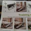 Dog Ramp for Bed, Pet Ramp for Dogs with Non-Slip Carpet and Top Platform, 74" x 16" x 25", Brown