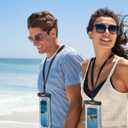 Lamicall Waterproof Phone Pouch Case - [2 Pack][Easy Lock & Heavy Duty] IPX8 Water Proof Cell Phone Dry Bag for Beach, Gift Protector for iPhone 17 16 15 14 13 12 11 Pro Max Plus Air, Galaxy S25, 4-7"