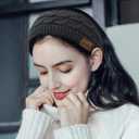 Loritta 4 Pack Womens Winter Headbands Fuzzy Fleece Lined Ear Warmer Cable Knit Thick Warm Crochet Headband Gifts (B Confetti(Black+Dark Gray+White+Beige))