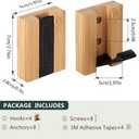 JSVER Wooden Wall Hooks 4PCS Wall Mounted Wall Hooks, Single Organizer Hook Rack, Folding Wood Wall Hangers, Wall Coat Rack Hooks for Hanging Clothes, Hats, Bags, Towels, Keys