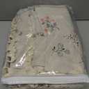 Boho Floral 100% Blackout Curtains 63 Inch Length 2 Panels Set, Linen Texture Farmhouse Curtains Beige Tassel for Living Room Bedroom Vintage Rustic Patterned Printed Western Rod Pocket