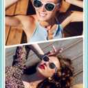 LianSan Bifocal Reading Sunglasses for Women Stylish UV Protection Sun Readers with Spring Hinge Top Clear Eyeglasses