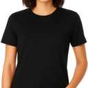 Women's 100% Cotton Crew Neck T-Shirt Classic Fit Plain Breathable & Soft Short Sleeve Tee | Pack of 1