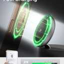 MFI Certified by Apple, 4 in 1 Magsafe Wireless Charging Station, Qi2 15W Magsafe Charger for iPhone 17/16/15/14/13/12 Series, iWatch, Airpods, iPad, 65W Charger Included (Black, 3 in 1)