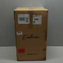 Emliviar 16 Inch Outdoor Solar Post Light, Dusk to Dawn Pier Mount Lamp Post Light with Remote Control, Black Finish with Seeded Glass Shade, A2202110P1-SL BK, Black 