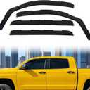 in-Channel Window Rain Guards Deflectors Fit for 2007-2021 Toyota Tundra CrewMax Cab Truck Window Visor Vent Visors Wind Deflector Accessories 4Pcs