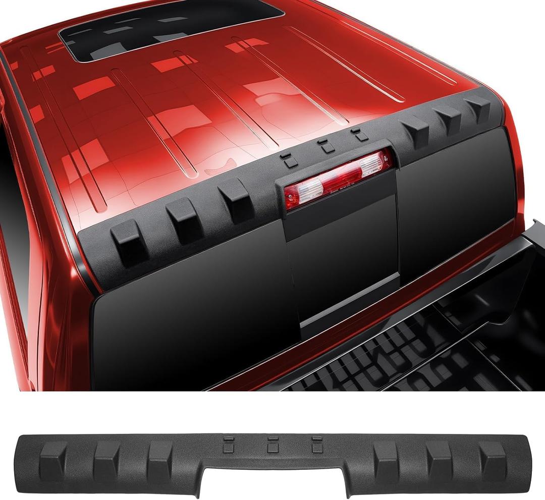 Rear Roof Protector Fit for Dodge RAM 1500 2013-2018 Upgraded TPE Truck Cab Rear Spoiler Roof Spoiler Replacement for Dodge Ram 1500 Accessories