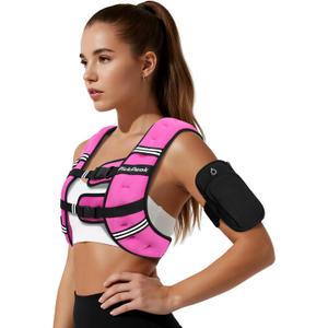 Weighted Vest for Woman Man 15lb Weighted Vest for Walking, Strength Training Weight Vest with Adjustable Buckle Detachable Phone Pouch for Running Workout