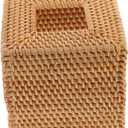 HEALLILY Rattan Tissue Box Cover Woven Tissue Holder for Bathroom and Living Room Decor Compact Sturdy Natural Material for Use