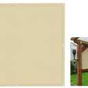 4'x25' 100% Solid Non-See-Through Privacy Fence Screen, Garden Privacy Fence, Full Privacy Protect for Balcony, Backyard,Porch, Railing and Pool, Beige