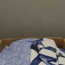 Cotton Quilt Bedding Sets 3 Pieces Soft Reversible Coverlets Luxury Star Real Patchwork Bedspread, Blue White, Queen Size