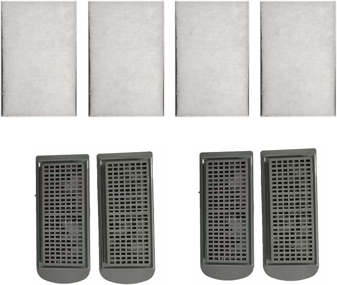 Vimvins 10 Gallon Aquarium Filter Accessories, Aquarium Filter Cartridges (4 pcs) and Filter Sponges (4 pcs),Suitable for Model 303