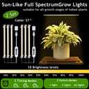 HOMKIRT Large Corner Plant Stand with Grow Light, Plant Shelf Indoor Flower Stand for Living Room Patio Garden Home Decor
