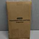 Pots and Pans Organizer Under Cabinet, 21.6" Deep Pull Out Pot Lid Organizer Holder with Guardrail Adhesive Pot and Pan Holder Rack with 10 Adjustable Dividers-1 Pack(Black)