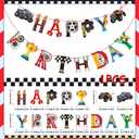 Monster Truck Party Supplies Truck Birthday Banner for Monster Machine Party Decorations Cars Trucks Birthday Banner Race Car Theme Decor