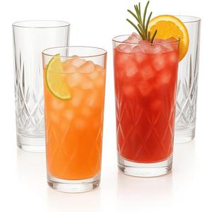 Tervis Crystal Clear Tabletop Made in USA Double Walled Insulated Tumbler Travel Cup Keeps Drinks Cold & Hot, 16oz - 4pk