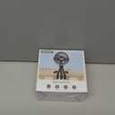 Mini Portable Stroller Fan for Travel,360 Rotation,4-Speed LED Night Light Clip on Fans Operated by Rechargeable Battery, Cordless Fan with Tripod Car Seat Baby Pram (White)