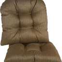 Klear Vu Gripper Overstuffed Universal Non-Slip Dining Chair Cushions for Kitchen Decor or Office Use, U-Shaped Skid-Proof Seat Pad, 15x15 Inches, 2 Count (Pack of 1), Solid Gold