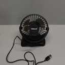 BESKAR Small Clip on Fan, 3 Speeds USB Fans with Strong Airflow, Clip & Desk Fans USB Plug in with Sturdy Clamp - Ultra Quiet operation for Office Dorm Bedroom Stroller (Dark Black)