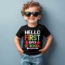 First Day of School Shirts for Boys Girls Kids, Back to School Shirt for Toddler, Happy First Day of School Funny Tee (Yellow)