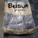 Bedsure Heated Blanket Wearable Shawl - Electric Wrap Poncho Blanket Hoodie Adult as Winter Gifts for Mom Women Girlfriend, Warm Sherpa Heating Throw, Auto Shut Off, 55x64 inches, Beige Plaid Pattern