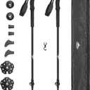 Cascade Mountain Tech Trekking Poles - Carbon Fiber Walking or Hiking Sticks with Quick Adjustable Locks (Black Ultralight)