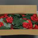 Hananona 12 Pcs Artificial Geranium Flowers for Outdoors Geranium Silk Red Flowers Outdoor UV Resistant Garden Plants Faux Flower for Christmas Home Kitchen Table Centerpieces Decor (12, Red)