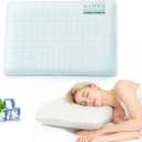 Cooling Memory Foam Pillow, Bed Pillows, Neck Pillow for Sleeping, Memory Foam Pillows for Sleeping Side, Back & Stomach Sleepers, Breathable & Removable Cover, Extra Soft