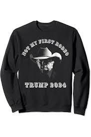 Inauguration Trump Cowboy DJT Guess Who's Back Trump Sweatshirt, Size Small