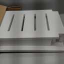 Psilvam Poly Lumber Shower Bench, Shower Stool with Storage Shelf, Shower Benches for Inside Shower Water Resistant & Non-Slip Design Shower Chair Seat for Bathroom, Living Room (White)