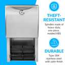Bobrick Surface-Mounted Multi-Roll Toilet Paper Tissue Dispenser, Satin-Finish Stainless Steel (Model B-2888)