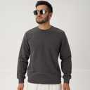 Crewneck Sweatshirt - Minimalist Unisex Design, Organic Cotton Blend, Soft & Comfortable, All-Season Staple (Black, M)