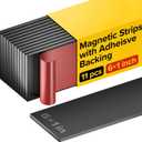 Magnet Strips with Adhesive Backing - Flat Thin Magnetic Tape for Crafts - Tool and Knife Magnetic Strip for Garage, Kitchen and Garden - Sticky Magnetic Tool Holder for Wall - 11 PCs
