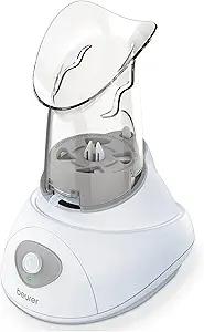 Beurer SI30 Steam Inhaler for Sinus Congestion & Allergies, DrugFree, Quick 35 Minute Setup, UltraQuiet, Face Steamer with Variable Steam Control, Universal Mask, FSA/HSA Eligible