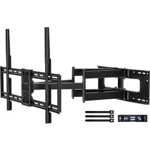 HOME VISION Full Motion Long Arm TV Wall Mount Bracket, Fits 75, 80, 85, 86, 98, 100 inch Flat or Curved TVs Up to 800x600 VESA & 165LBS, TV Mount with Full Motion, Swivel, Tilt, Extension, Heavy Duty