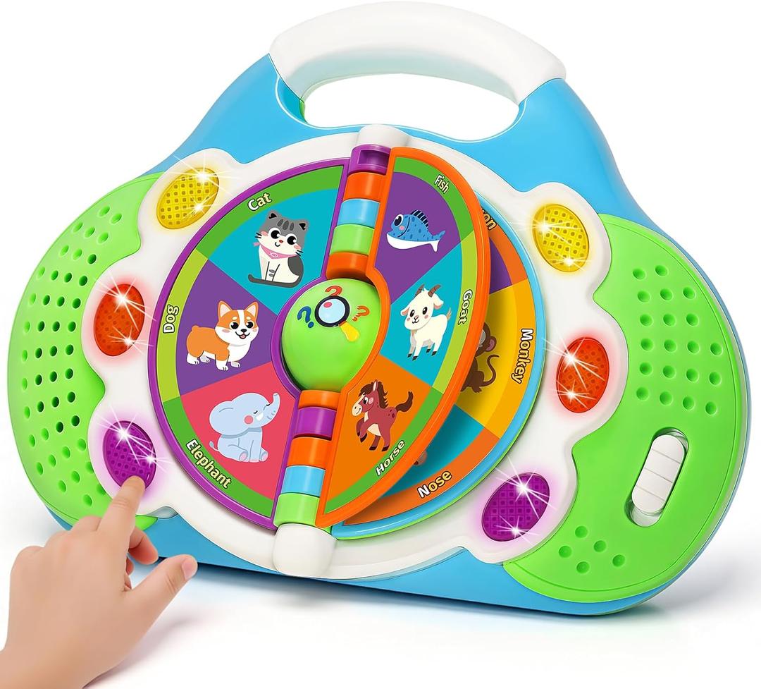 BainGesk Learning Toys for 1 2 3 Year Old Boys Girls, Alphabet Flip Toys with Sound and Light, Musical Educational Toys for Toddlers 2-3, Christmas Birthday Gift for Baby Age 12-18 Months