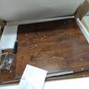 PAG Desktop Printer Stand with Storage, Paper Storage Holder Rack for Desk, Wooden Printer Organization for Home/Office, Retro Brown (Model 1)