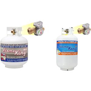 Flame King 20 lb and 30 lb Steel Propane Tanks with OPD Valve, Built-In Gauge