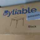 34" Square Foldable Table with Built in Handle & Detachable Steel Legs | Heavy Duty Portable | Perfect for Party, Dining, Events, Picnic Indoor, Outdoor, Camping, Temporary, Black