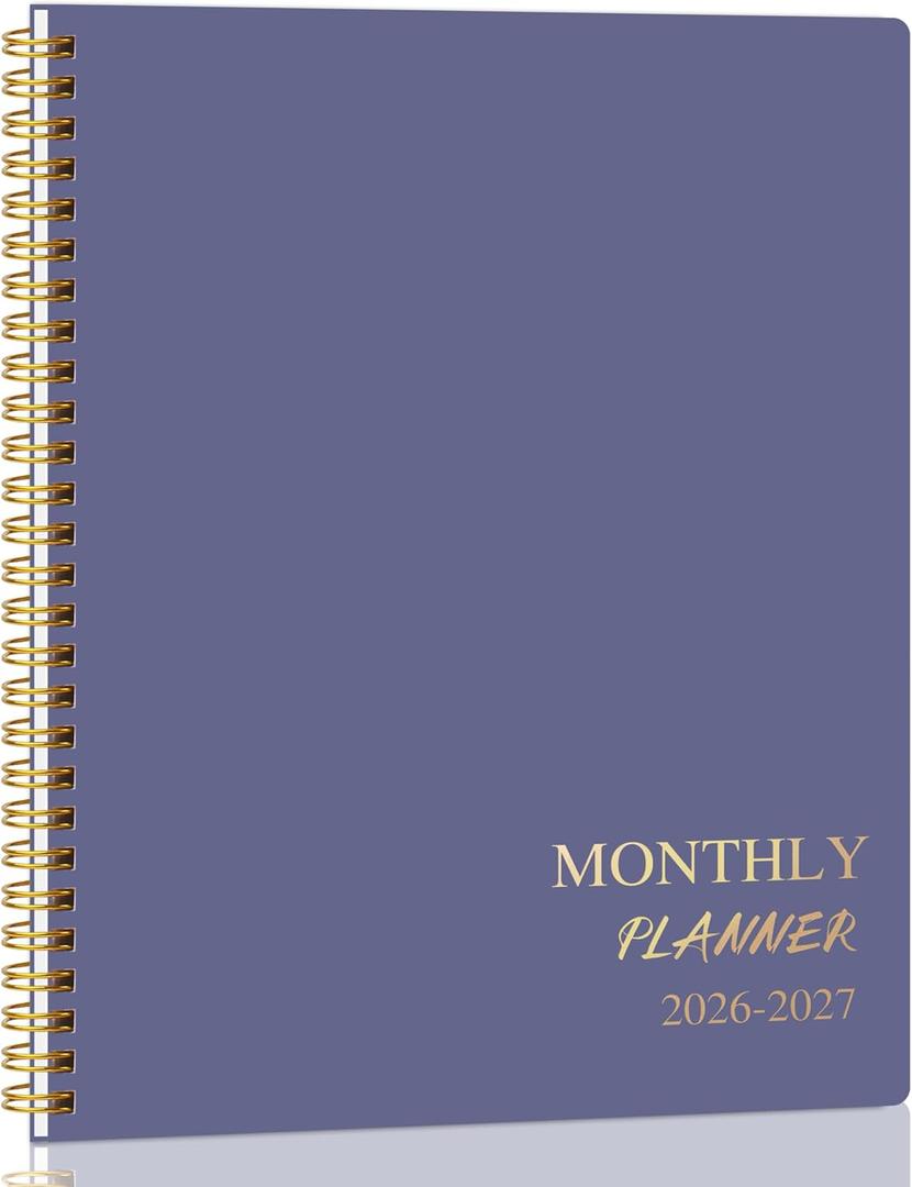 2026-2027 Monthly Planner - 2 Year Monthly Planner 2026-2027, Hard Cardboard Cover, Jan 2026 - Dec 2027, 7.5" x 10", 2 Year Calendar with 24 Month, Twin-wire Binding, Note Pages