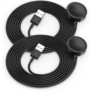 2Pack Upgraded for Apple Watch Charger USB Magnetic Wireless Fast iWatch Charger Portable Compatible with iWatch Ultra/Series 9/8/7/6/SE/SE2/5/4/3/2/1-[3.3FT/Black]