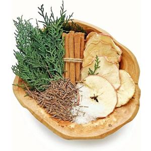 Simmer Pot Potpourri, Farmhouse Stovetop Potpourri with Apple, Cedar Stems, Pine Needles and Salt, Simmering Potpourris for Home Fragrance, Odor Removal, Holiday, Relaxing, Housewarming Gift