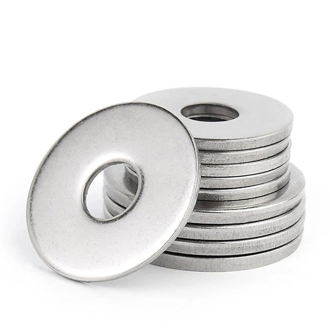 Fender Washers, JSUSLIFE 10PCS 1/2"X2"x 0.12", Heavy Duty Extra Large Size 18-8 (304) Stainless Steel Washers Assortment, Metal Flat Washers Set for Bolts